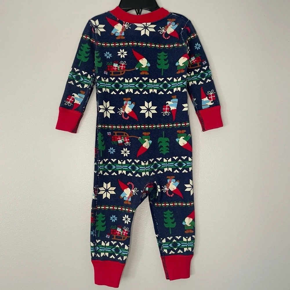 Hanna Andersson Gnome Print Holiday Sleeper Pajamas